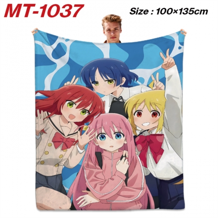 BOCCHI THE ROCK! Anime flannel blanket air conditioner quilt double-sided printing 100x135cm