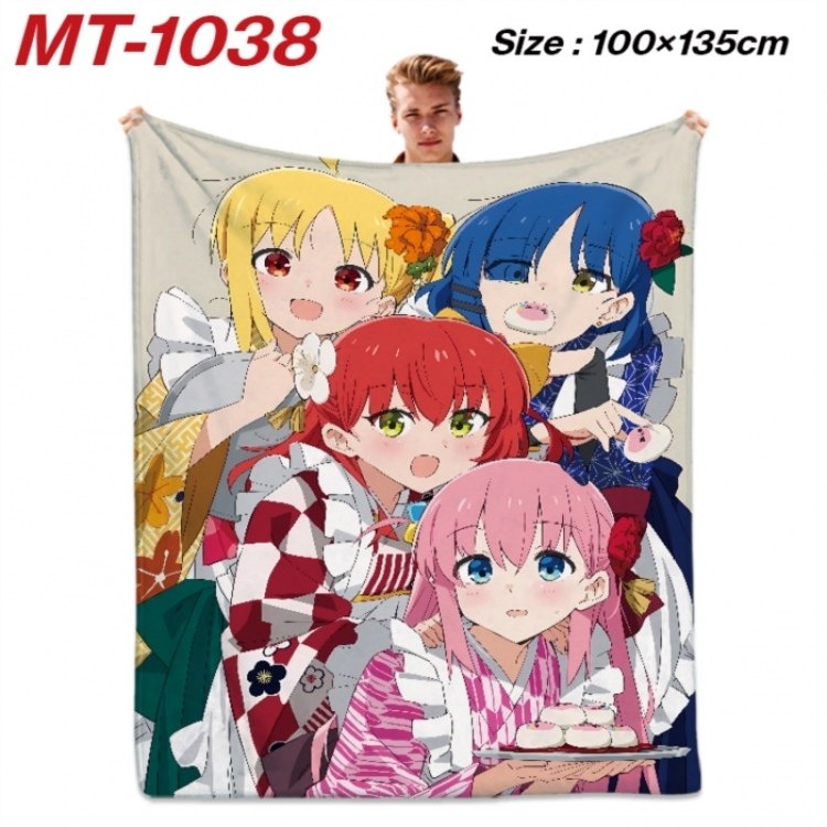BOCCHI THE ROCK! Anime flannel blanket air conditioner quilt double-sided printing 100x135cm