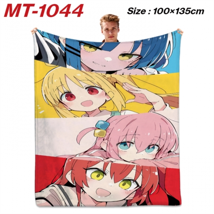 BOCCHI THE ROCK! Anime flannel blanket air conditioner quilt double-sided printing 100x135cm