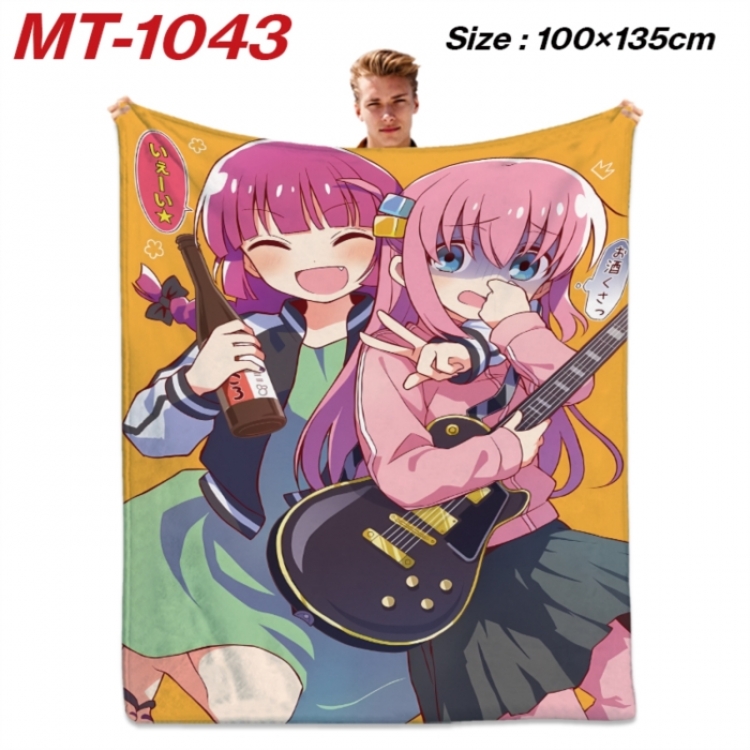 BOCCHI THE ROCK! Anime flannel blanket air conditioner quilt double-sided printing 100x135cm