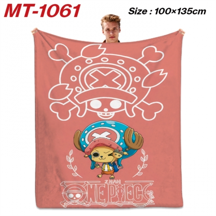 One Piece Anime flannel blanket air conditioner quilt double-sided printing 100x135cm