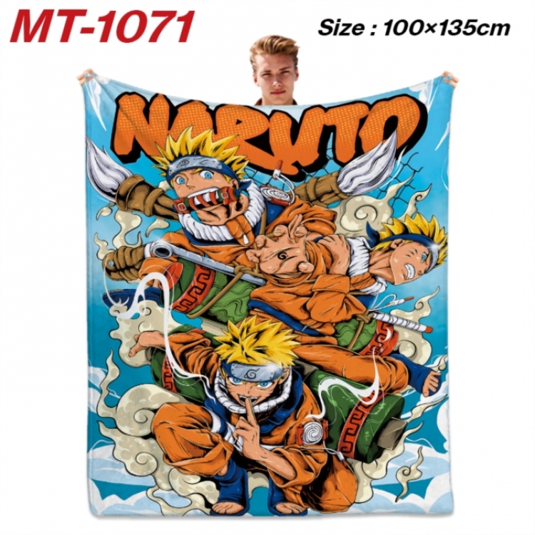 Naruto Anime flannel blanket air conditioner quilt double-sided printing 100x135cm