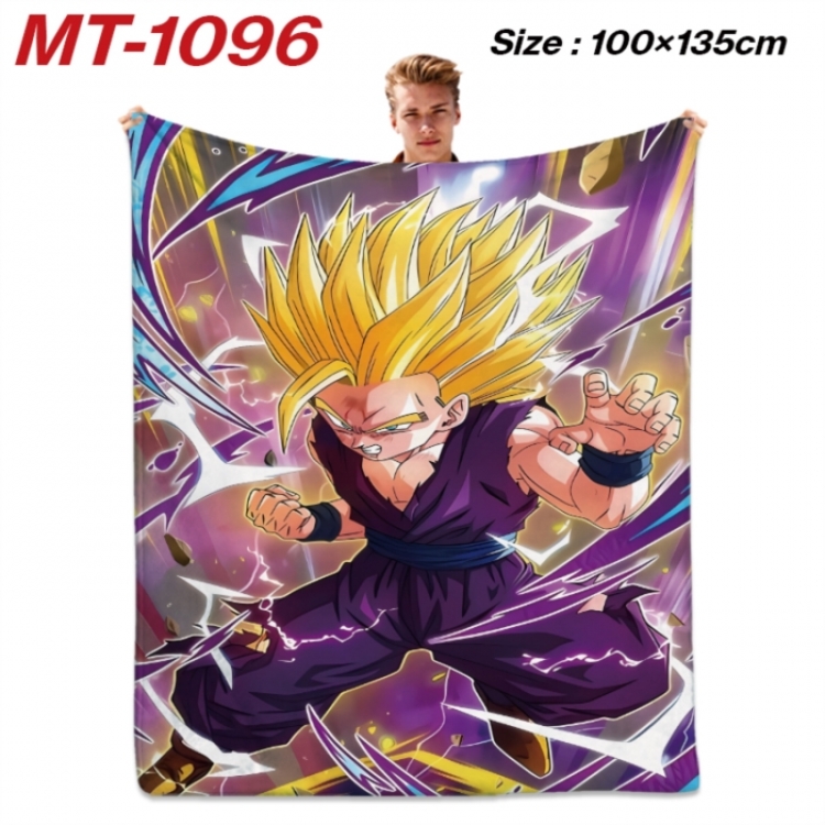 DRAGON BALL Anime flannel blanket air conditioner quilt double-sided printing 100x135cm