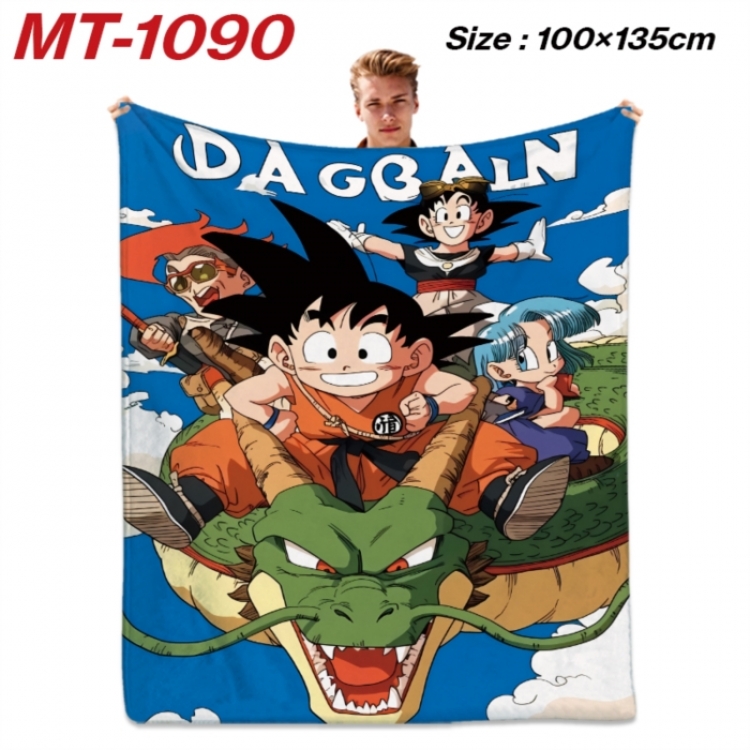 DRAGON BALL Anime flannel blanket air conditioner quilt double-sided printing 100x135cm