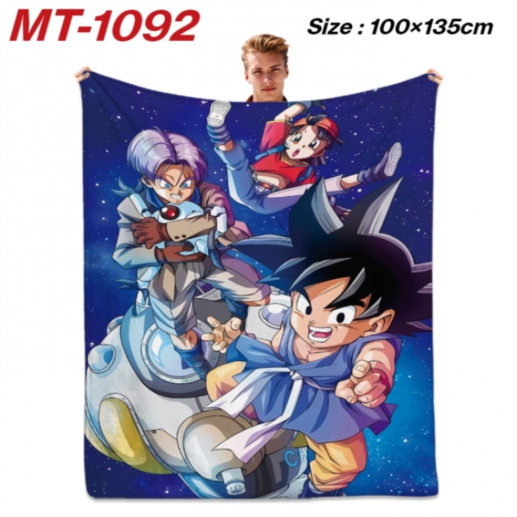 DRAGON BALL Anime flannel blanket air conditioner quilt double-sided printing 100x135cm