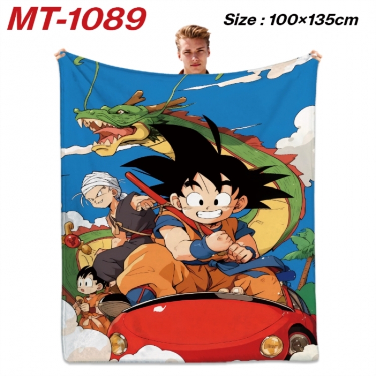 DRAGON BALL Anime flannel blanket air conditioner quilt double-sided printing 100x135cm