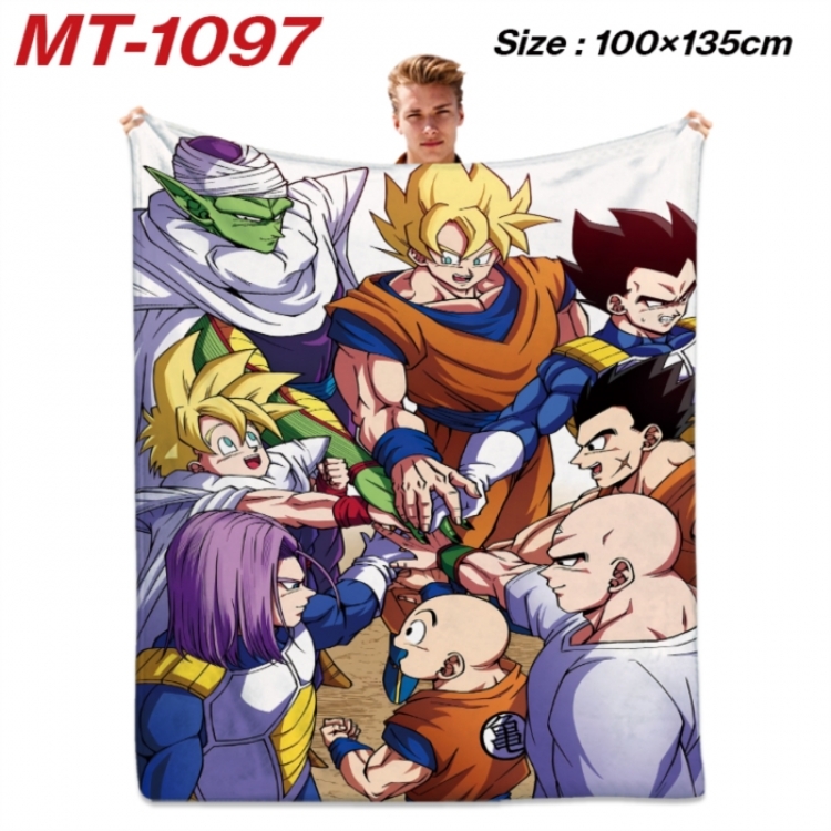 DRAGON BALL Anime flannel blanket air conditioner quilt double-sided printing 100x135cm