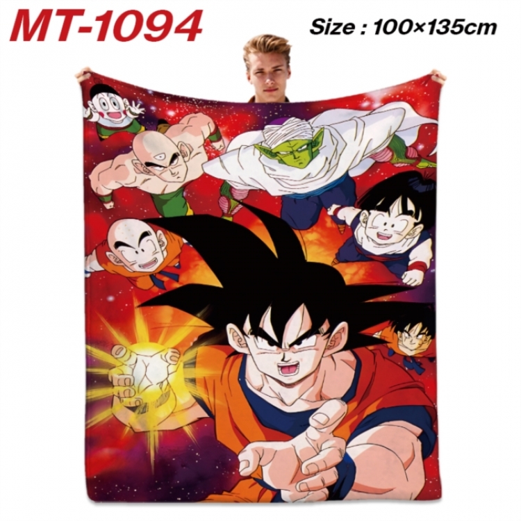 DRAGON BALL Anime flannel blanket air conditioner quilt double-sided printing 100x135cm