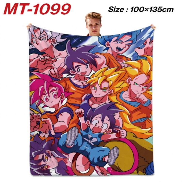DRAGON BALL Anime flannel blanket air conditioner quilt double-sided printing 100x135cm