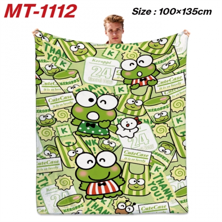 Sanrio Anime flannel blanket air conditioner quilt double-sided printing 100x135cm