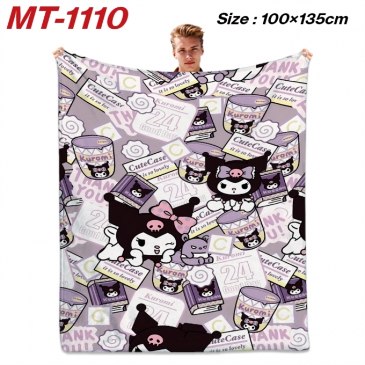 Sanrio Anime flannel blanket air conditioner quilt double-sided printing 100x135cm