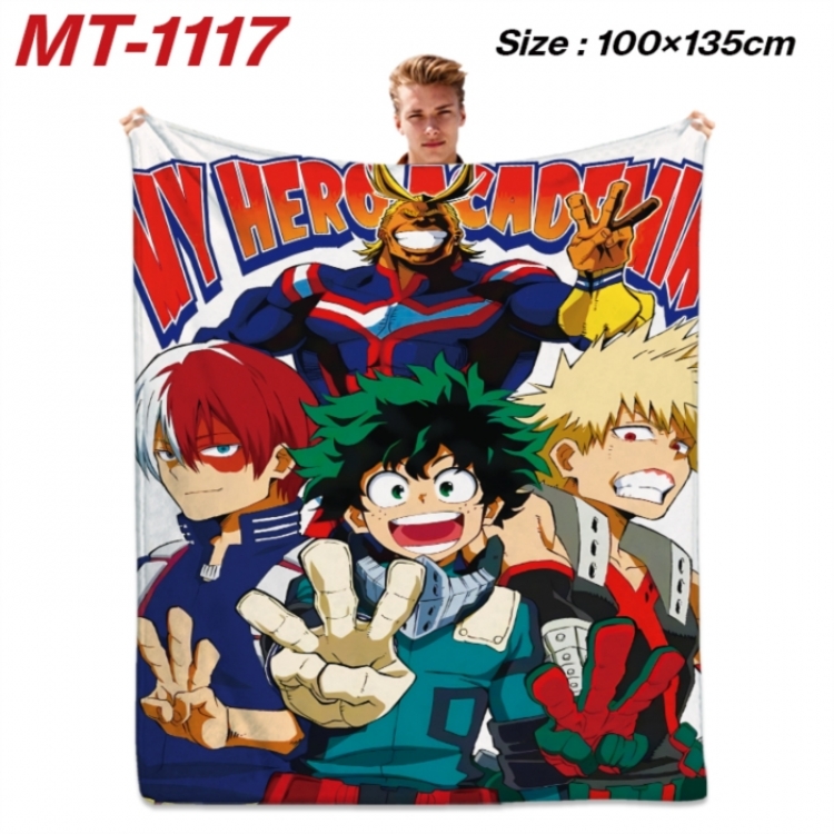 My Hero Academia Anime flannel blanket air conditioner quilt double-sided printing 100x135cm
