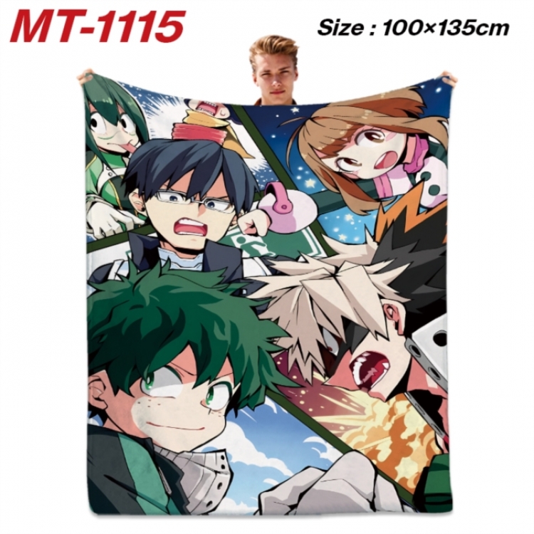 My Hero Academia Anime flannel blanket air conditioner quilt double-sided printing 100x135cm