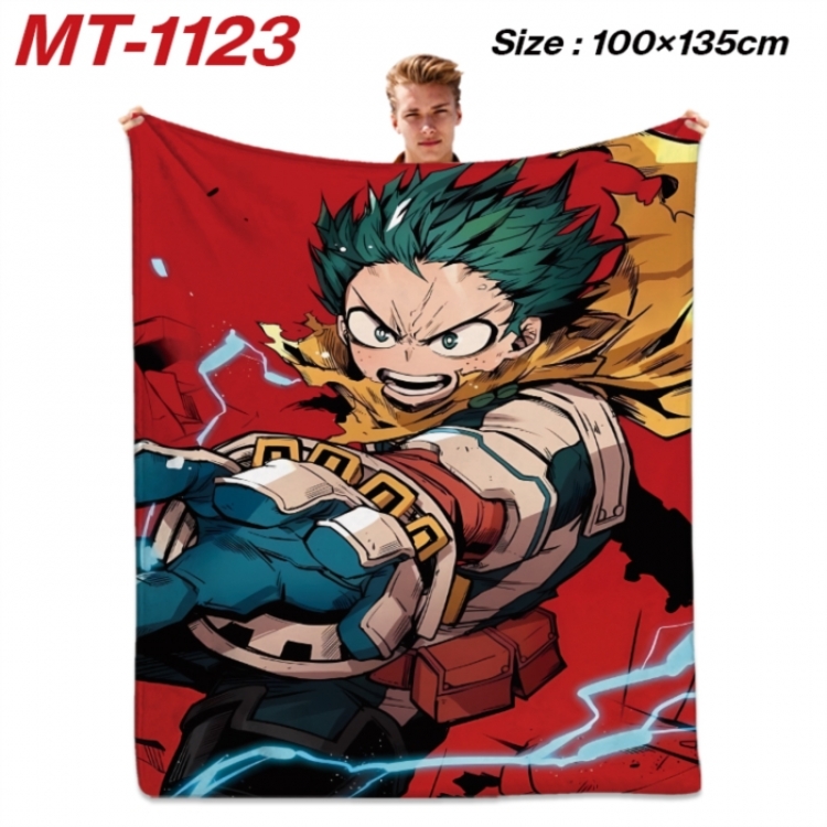 My Hero Academia Anime flannel blanket air conditioner quilt double-sided printing 100x135cm