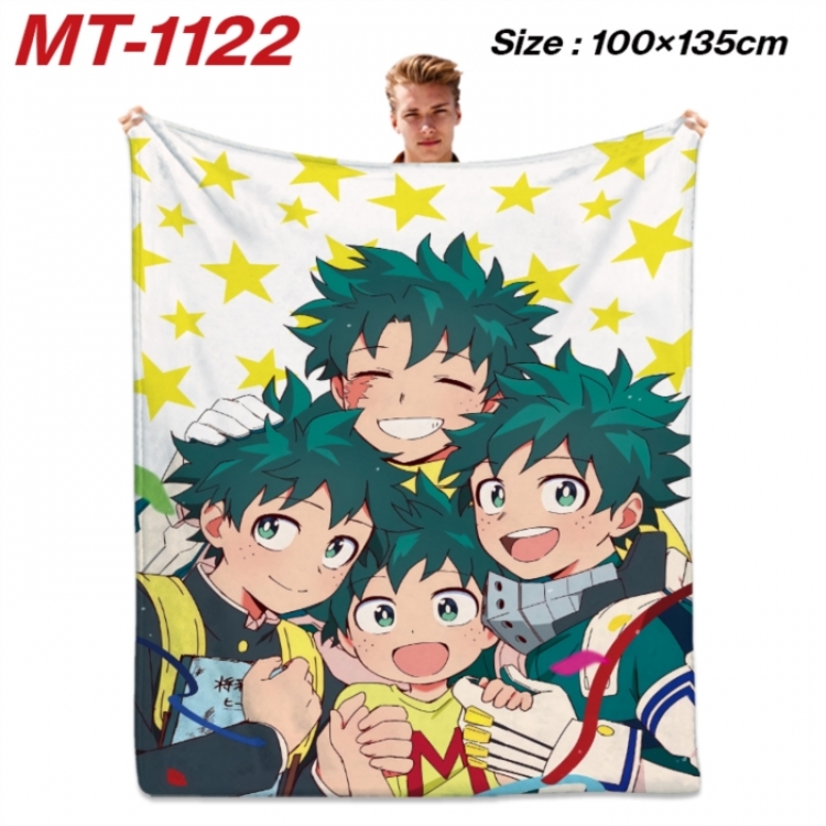 My Hero Academia Anime flannel blanket air conditioner quilt double-sided printing 100x135cm