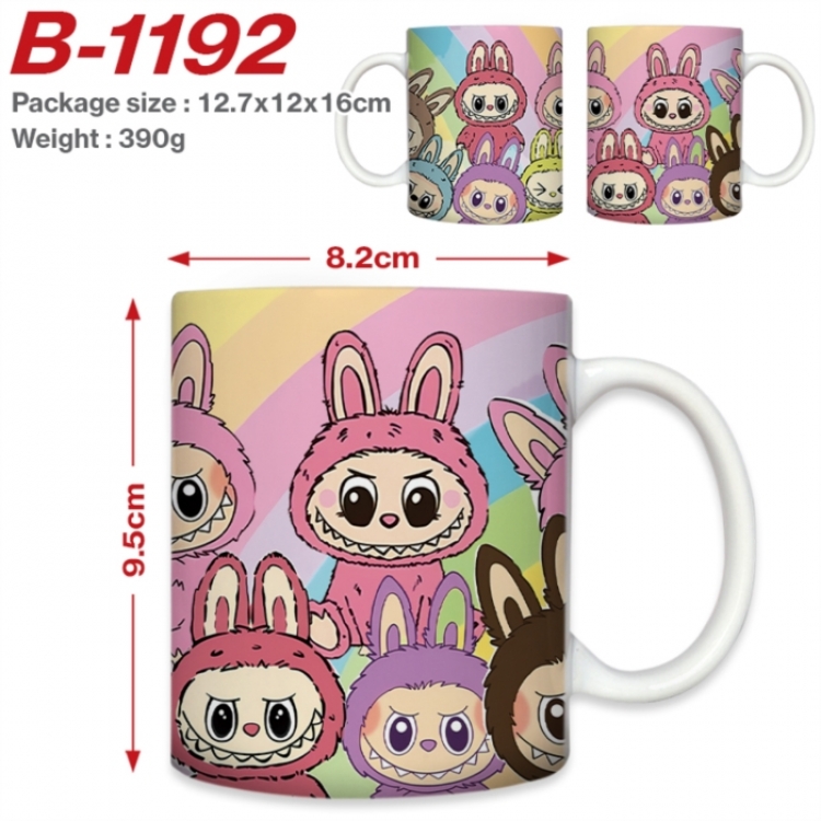 Labubu Anime printed ceramic mug 400ml (single carton foam packaging) 