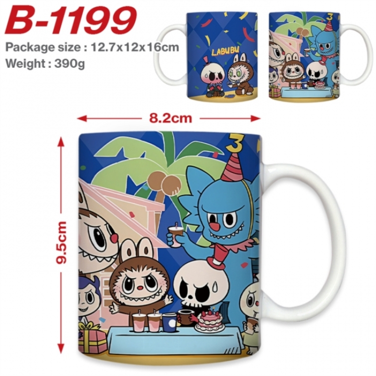 Labubu Anime printed ceramic mug 400ml (single carton foam packaging) 