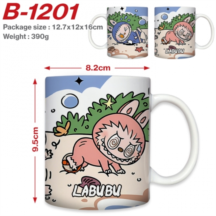 Labubu Anime printed ceramic mug 400ml (single carton foam packaging) 
