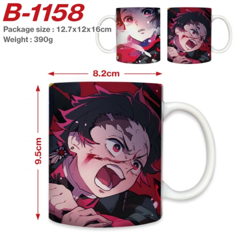 Demon Slayer Kimets Anime printed ceramic mug 400ml (single carton foam packaging) 