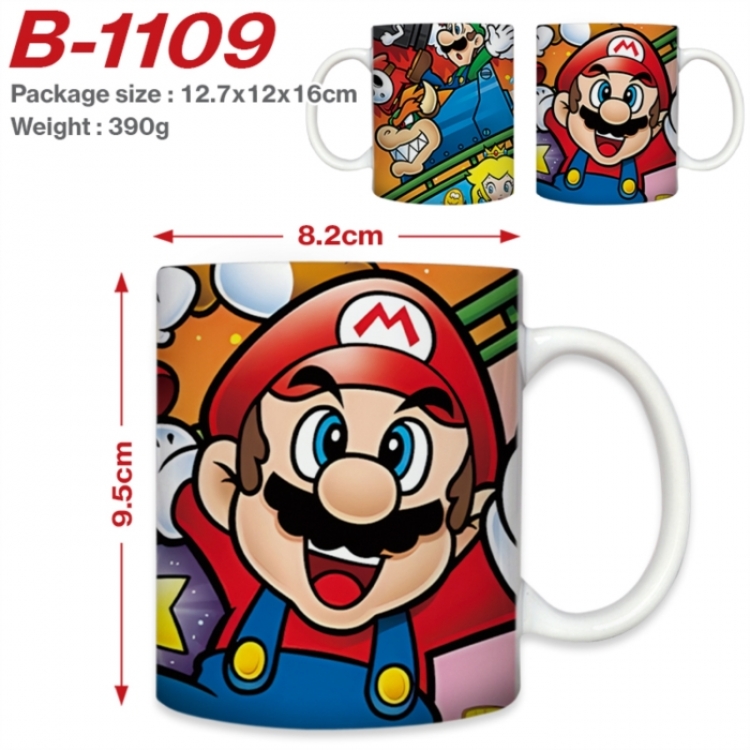 Super Mario Anime printed ceramic mug 400ml (single carton foam packaging) 