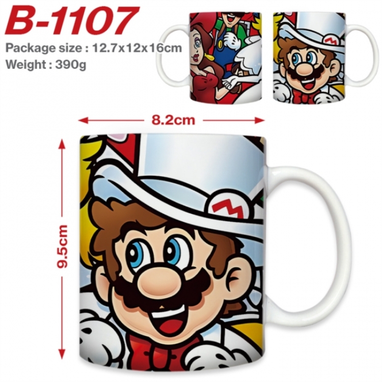 Super Mario Anime printed ceramic mug 400ml (single carton foam packaging) 
