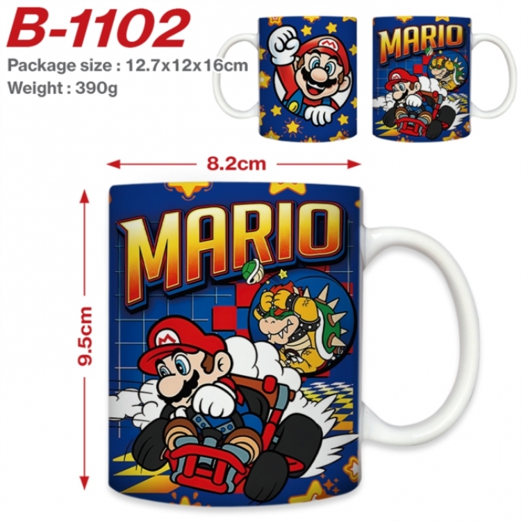 Super Mario Anime printed ceramic mug 400ml (single carton foam packaging) 