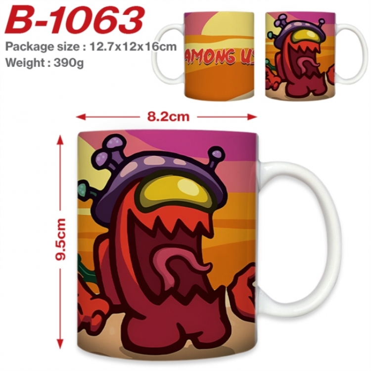 Among us Anime printed ceramic mug 400ml (single carton foam packaging) 