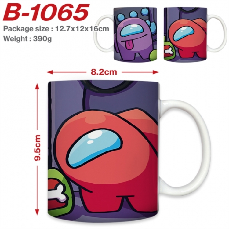 Among us Anime printed ceramic mug 400ml (single carton foam packaging) 