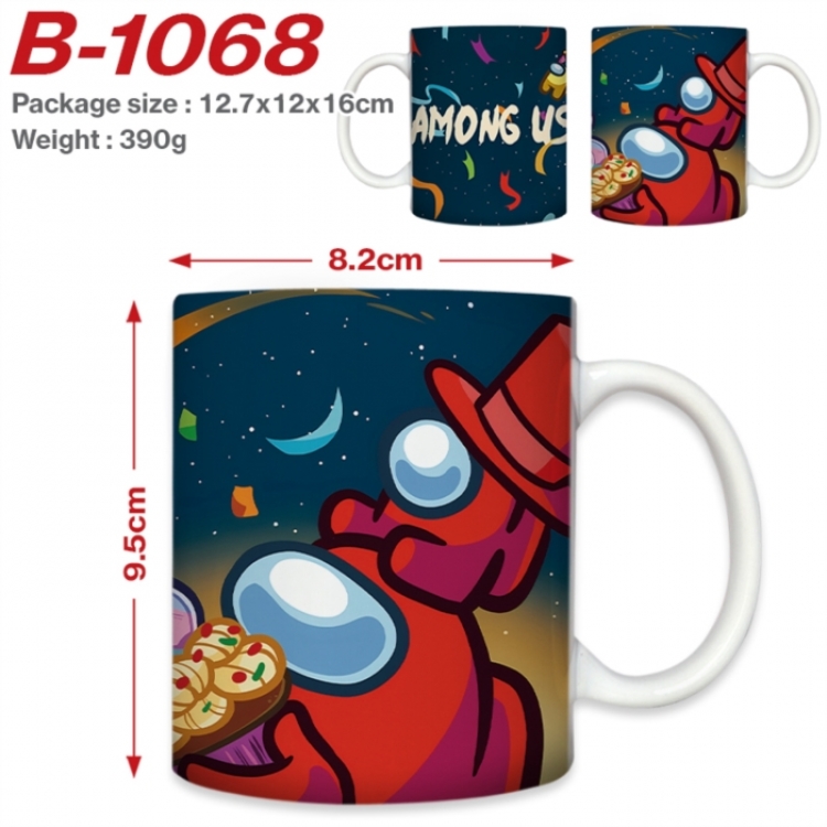 Among us Anime printed ceramic mug 400ml (single carton foam packaging) 