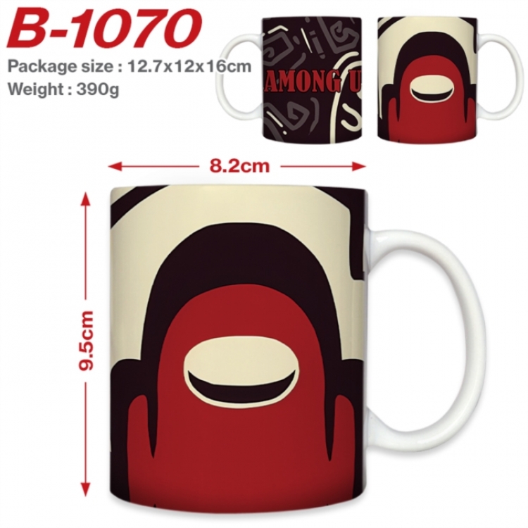 Among us Anime printed ceramic mug 400ml (single carton foam packaging) 