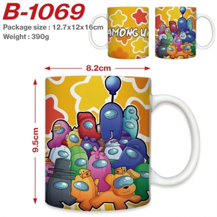 Among us Anime printed ceramic mug 400ml (single carton foam packaging) 