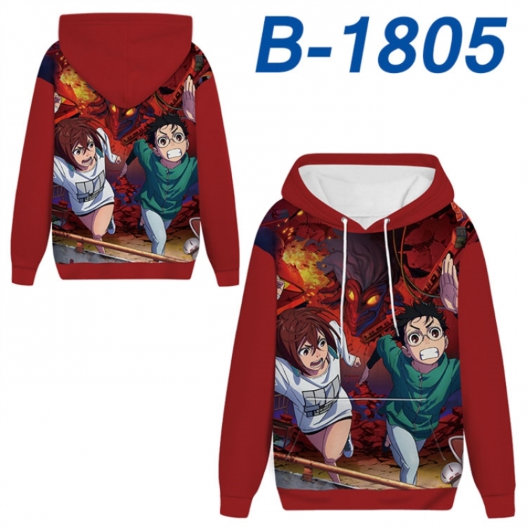 DANDADAN Anime full-color health cloth hooded sweatshirt from S to 4XL 