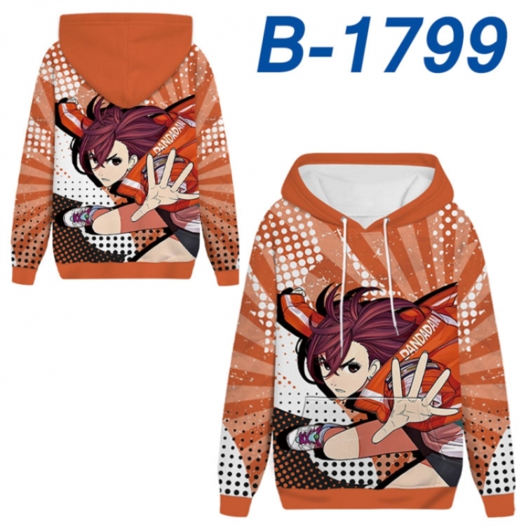 DANDADAN Anime full-color health cloth hooded sweatshirt from S to 4XL 