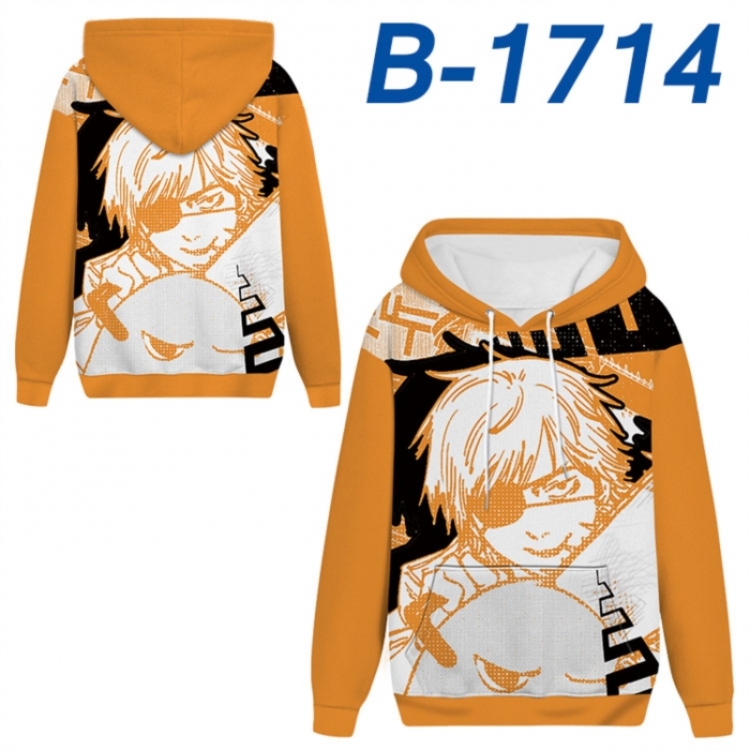 Chainsaw Man Anime full-color health cloth hooded sweatshirt from S to 4XL 