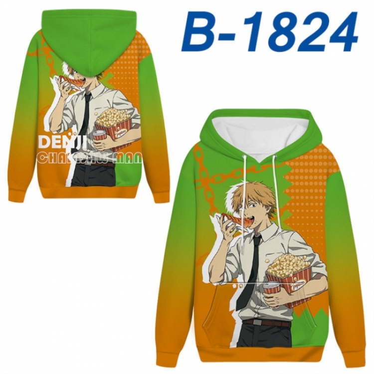 Chainsaw Man Anime full-color health cloth hooded sweatshirt from S to 4XL 