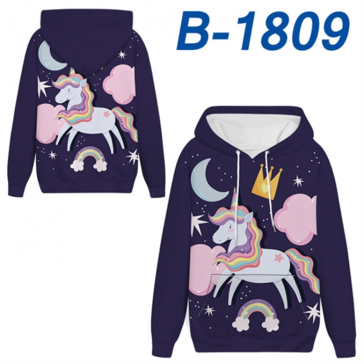 Unicorn Anime full-color health cloth hooded sweatshirt from S to 4XL 