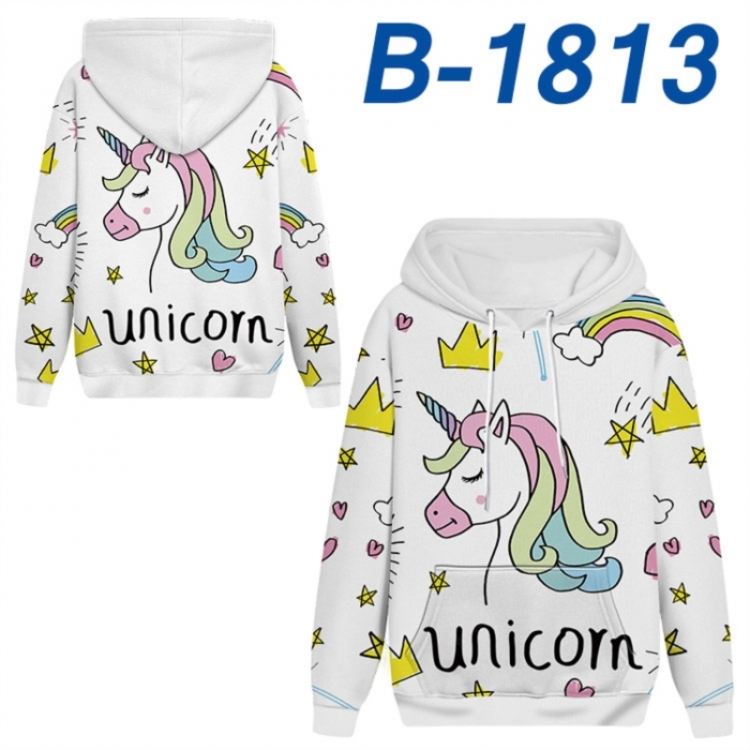Unicorn Anime full-color health cloth hooded sweatshirt from S to 4XL 
