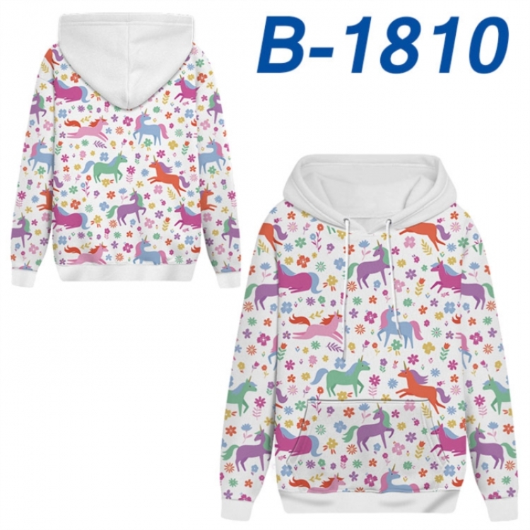 Unicorn Anime full-color health cloth hooded sweatshirt from S to 4XL 