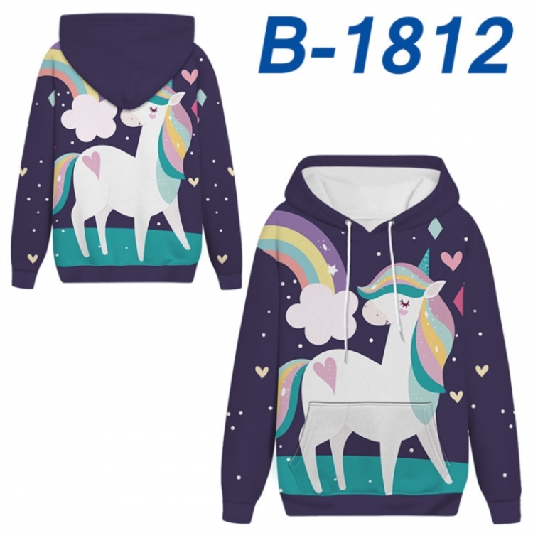 Unicorn Anime full-color health cloth hooded sweatshirt from S to 4XL 