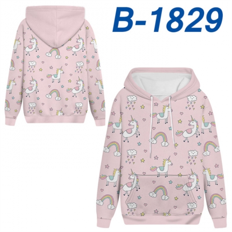 Unicorn Anime full-color health cloth hooded sweatshirt from S to 4XL 