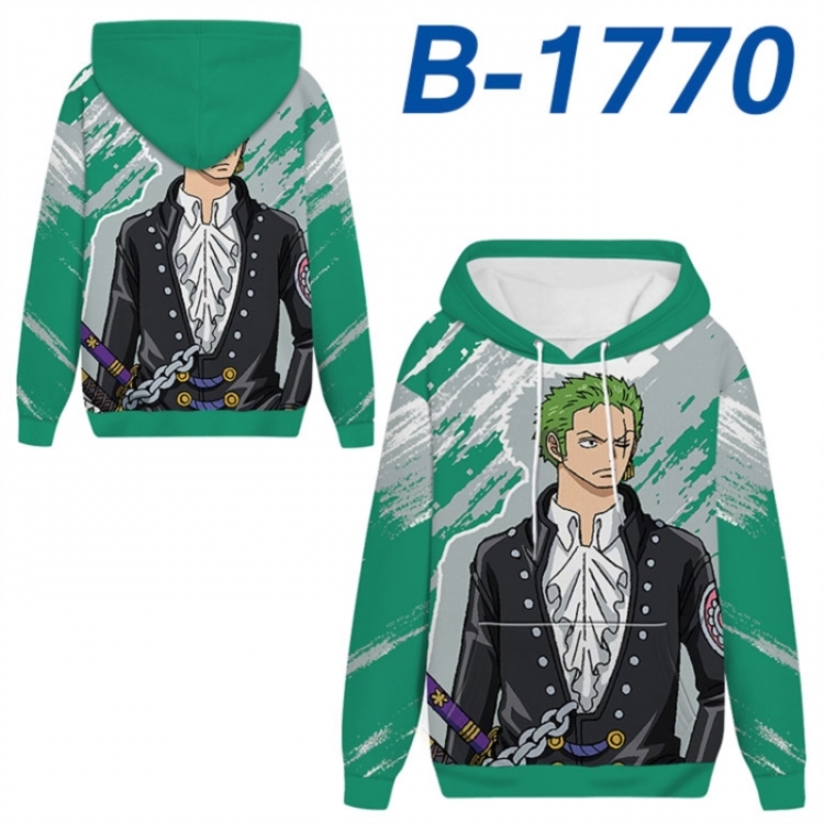 One Piece Anime full-color health cloth hooded sweatshirt from S to 4XL 