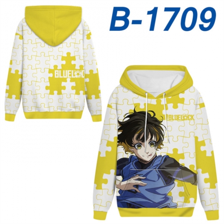 BLUE LOCK Anime full-color health cloth hooded sweatshirt from S to 4XL 