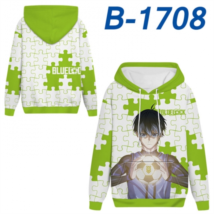 BLUE LOCK Anime full-color health cloth hooded sweatshirt from S to 4XL 