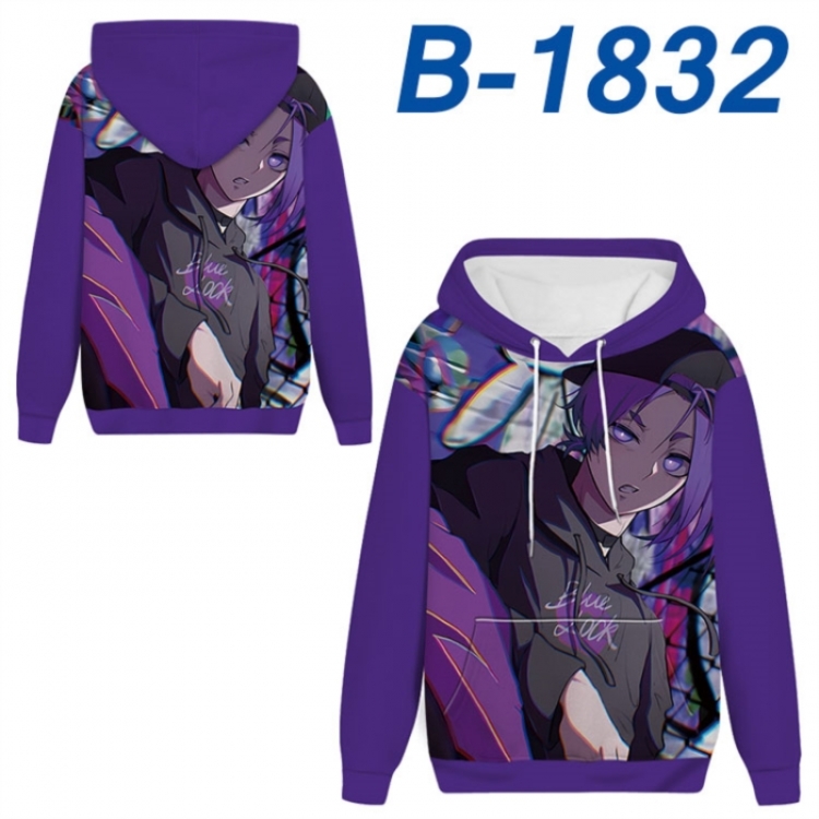 BLUE LOCK Anime full-color health cloth hooded sweatshirt from S to 4XL 