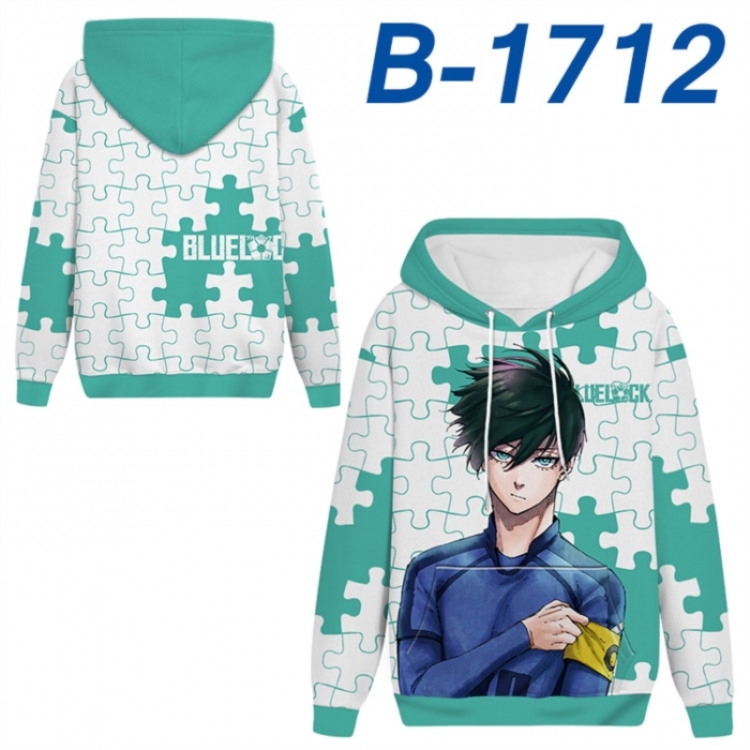 BLUE LOCK Anime full-color health cloth hooded sweatshirt from S to 4XL 