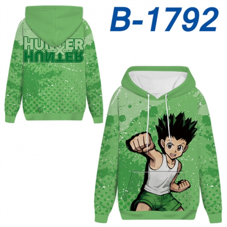 HunterXHunter Anime full-color health cloth hooded sweatshirt from S to 4XL 