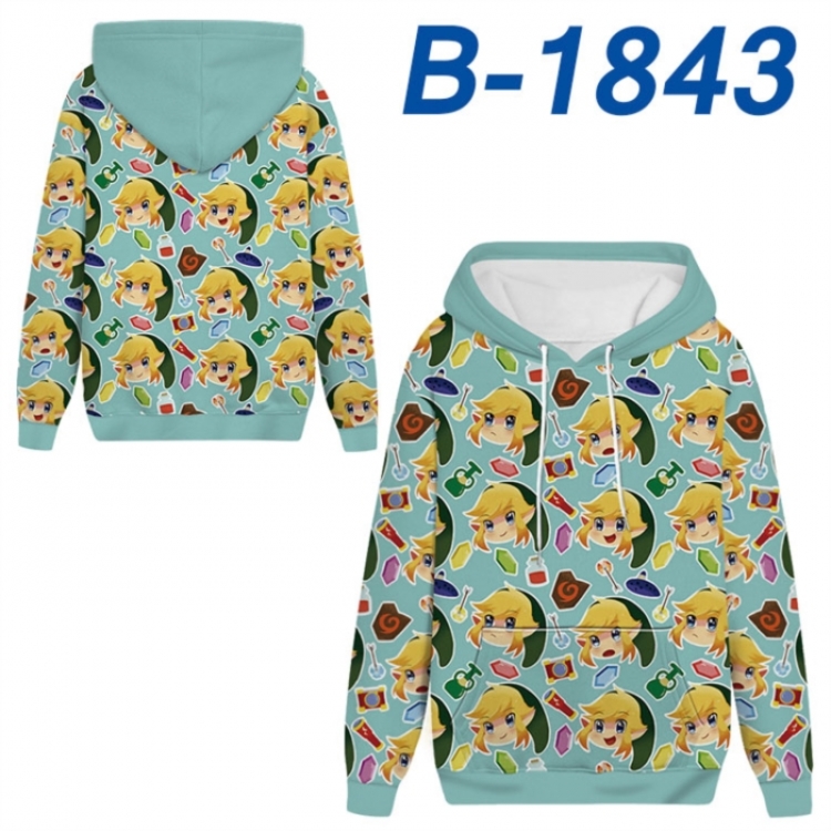 The Legend of Zelda Anime full-color health cloth hooded sweatshirt from S to 4XL 