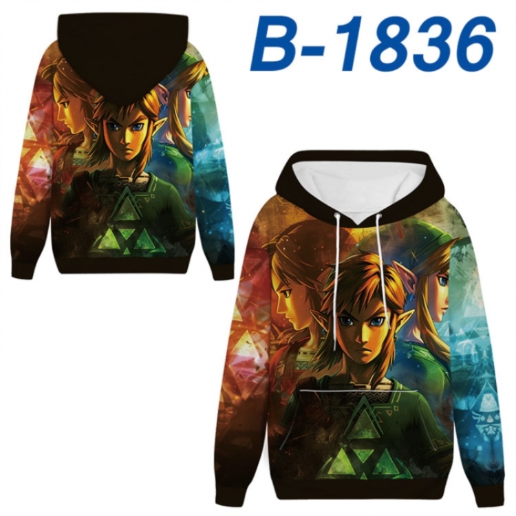 The Legend of Zelda Anime full-color health cloth hooded sweatshirt from S to 4XL 