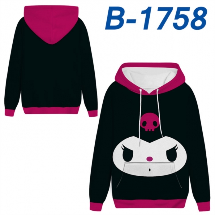 Sanrio Anime full-color health cloth hooded sweatshirt from S to 4XL 