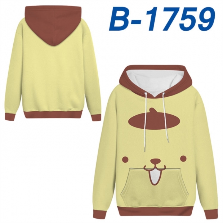 Sanrio Anime full-color health cloth hooded sweatshirt from S to 4XL 